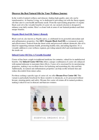 Cayenne Castor Oil