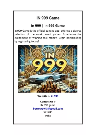 In 999  In 999 Game