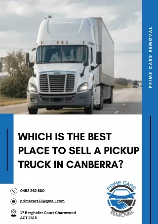 Which is the Best Place to Sell a Pickup Truck in Canberra?