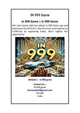 In 999 Game  In 999 Game