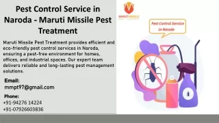 Pest Control Service in Naroda - Maruti Missile Pest Treatment