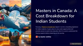 Understanding the Cost of International Students for a Master's Degree in Canada