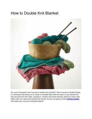 How to Double Knit Blanket