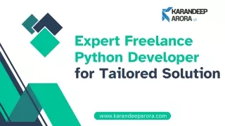 Expert Freelance Python Developer for Tailored Solutions