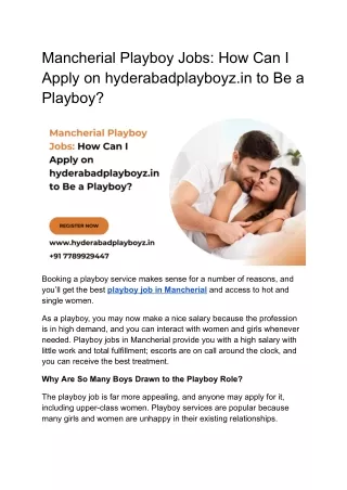 Mancherial Playboy Jobs_ How Can I Apply on hyderabadplayboyz.in to Be a Playboy_