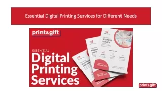 Essential Digital Printing Services for Different Needs