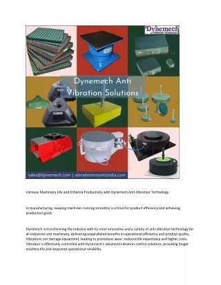 Enhance Machinery Life and Boost Production with Dynemech