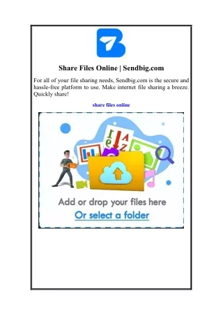 Share Files Online | Sendbig.com