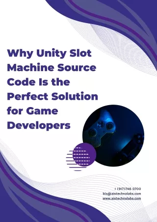 Why Unity Slot Machine Source Code Is the Perfect Solution for Game Developers