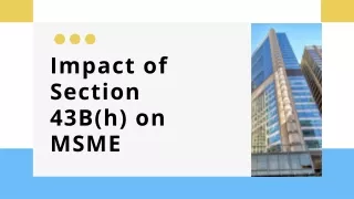 Impact of Section 43B(h) on MSME
