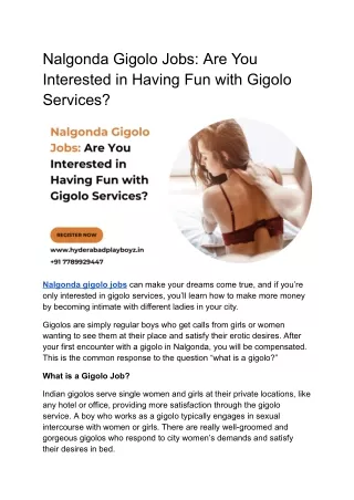 Nalgonda Gigolo Jobs_ Are You Interested in Having Fun with Gigolo Services_