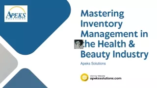 Mastering Inventory Management in the Health & Beauty Industry