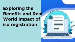 BENEFITS OF ISO REGISTRATION