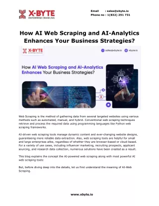 How AI Web Scraping and AI-Analytics Enhances Your Business Strategies_