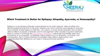 Which Treatment Is Better for Epilepsy