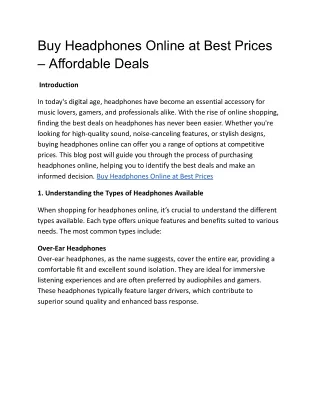 Buy Headphones Online at Best Prices – Affordable Deals