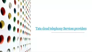 Tata cloud telephony Services providers | Tariff Plans