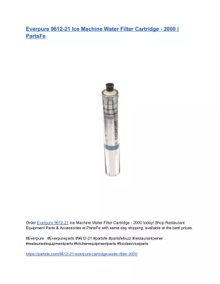 Everpure 9612-21 Ice Machine Water Filter Cartridge - 2000 _ PartsFe