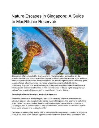 3 days 2 nights singapore tour package