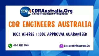 CDR Engineers Australia | 100% AI-Free | 100% Approval Guaranteed