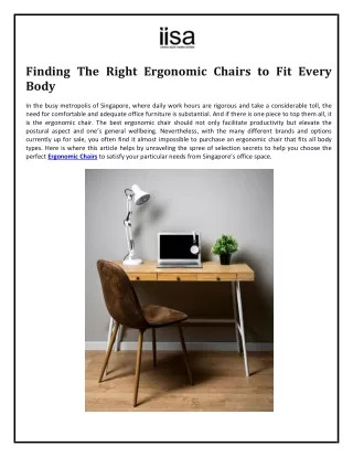 Finding The Right Ergonomic Chairs to Fit Every Body