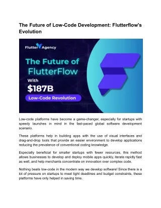 The Future of FlutterFlow With Low-Code Development