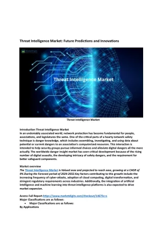 Threat Intelligence MarketFuture Predictions and Innovations2