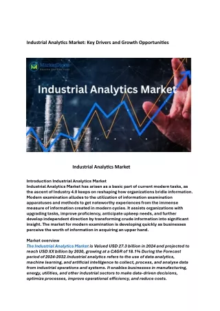 2Industrial Analytics Market Key Drivers and Growth Opportunities