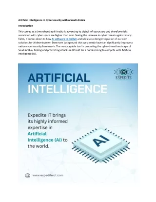AI for Cybersecurity in Saudi Arabia