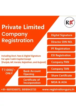 Private Limited Company Registration