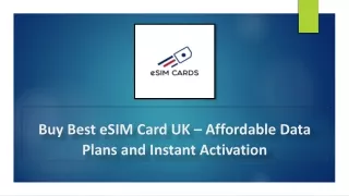 Top eSIM Card UK – Affordable Data Plans