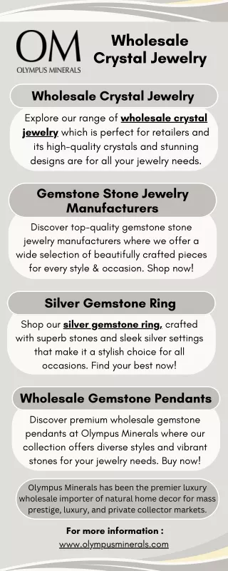 Wholesale Crystal Jewelry Infographic