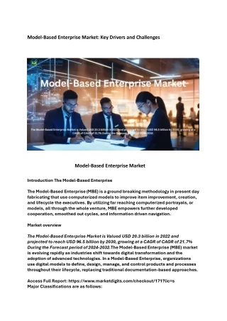 2Model-Based Enterprise MarketKey Drivers and Challenges