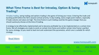 What Time Frame is Best for Intraday, Option & Swing Trading