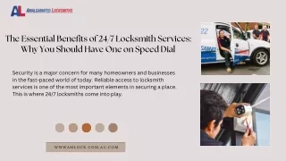 The Essential Benefits of 247 Locksmith Services Why You Should Have One on Speed Dial