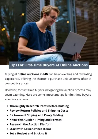 Tips For First-Time Buyers At Online Auctions