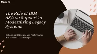 The Role of IBM AS400 Support in Modernizing Legacy Systems