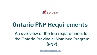 Find Pnp Ontario Requirements