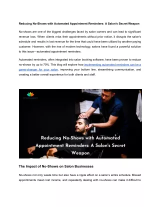 Reducing No-Shows with Automated Appointment Reminders_ A Salon's Secret Weapon