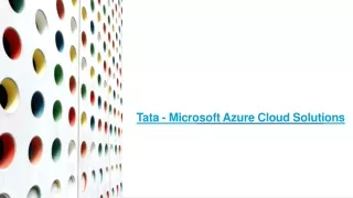 Microsoft Azure Cloud Solution  | Price/Cost Tariff Plan