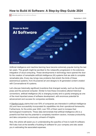 How to Build AI Software A Step-by-Step Guide 2024