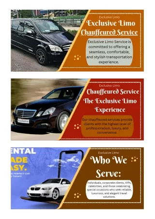 Chauffeured Service-The Exclusive Limo Experience