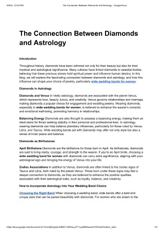 The Connection Between Diamonds and Astrology
