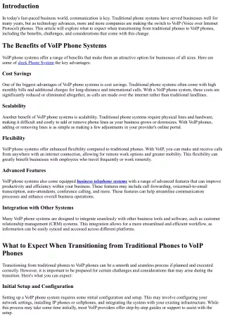 What to Expect When Transitioning from Traditional Phones to VoIP Phones