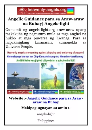 Angelic Guidance para sa Araw-araw na Buhay Angels-light