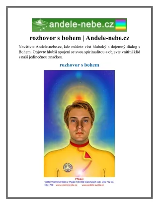 rozhovor s bohem  Andele-nebe.cz