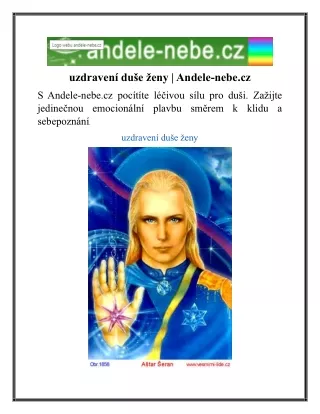 uzdravení duše ženy  Andele-nebe.cz