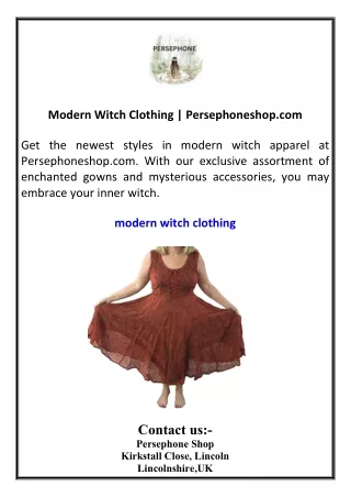 Modern Witch Clothing  Persephoneshop.com