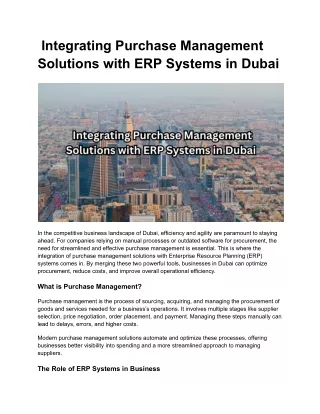 _Purchase Management Solutions Dubai