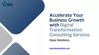 Accelerate Your Business Growth with Digital Transformation Consulting Services